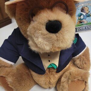 Vintage 1992 Gund Lands' End Grizzly Big Daddy Bear Authentic Rugby In Box‎